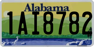 AL license plate 1AI8782