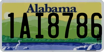 AL license plate 1AI8786