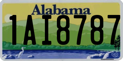 AL license plate 1AI8787