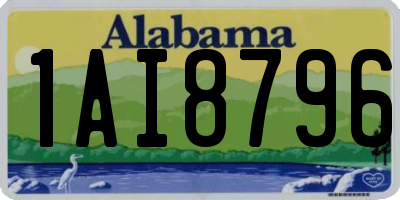 AL license plate 1AI8796