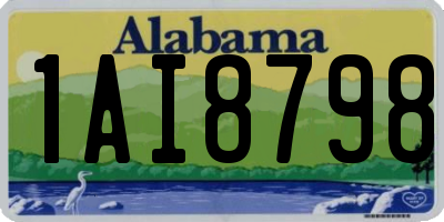 AL license plate 1AI8798