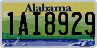 AL license plate 1AI8929