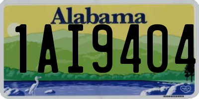 AL license plate 1AI9404