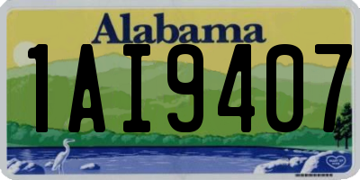 AL license plate 1AI9407