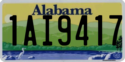 AL license plate 1AI9417