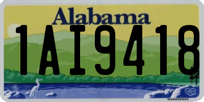 AL license plate 1AI9418