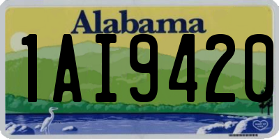 AL license plate 1AI9420