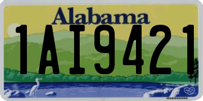 AL license plate 1AI9421