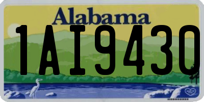 AL license plate 1AI9430