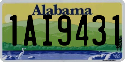 AL license plate 1AI9431