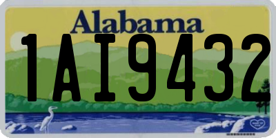 AL license plate 1AI9432