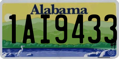 AL license plate 1AI9433