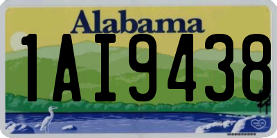 AL license plate 1AI9438