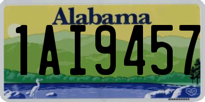 AL license plate 1AI9457
