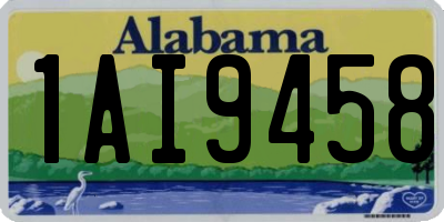 AL license plate 1AI9458