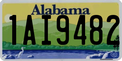 AL license plate 1AI9482