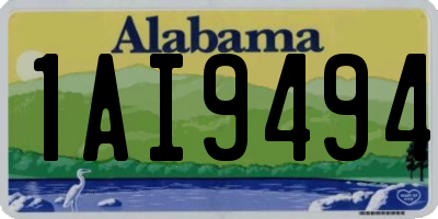 AL license plate 1AI9494