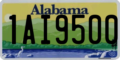 AL license plate 1AI9500
