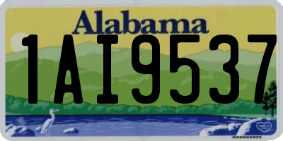 AL license plate 1AI9537