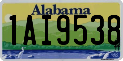 AL license plate 1AI9538