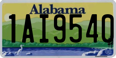 AL license plate 1AI9540
