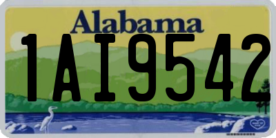 AL license plate 1AI9542