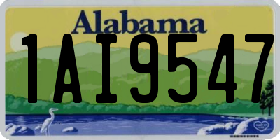 AL license plate 1AI9547