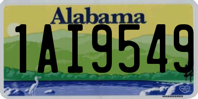 AL license plate 1AI9549