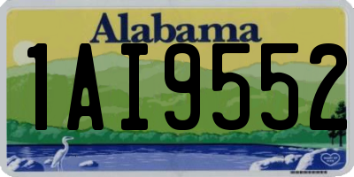 AL license plate 1AI9552