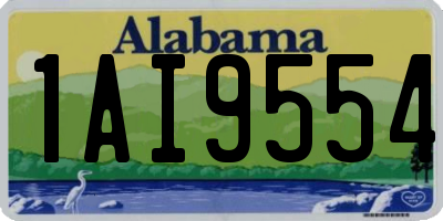 AL license plate 1AI9554