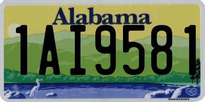 AL license plate 1AI9581