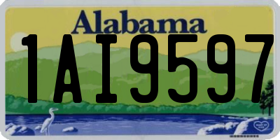 AL license plate 1AI9597