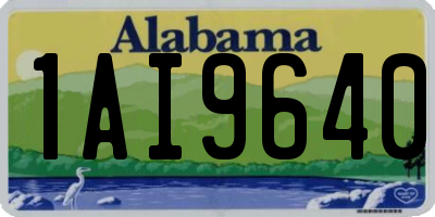AL license plate 1AI9640