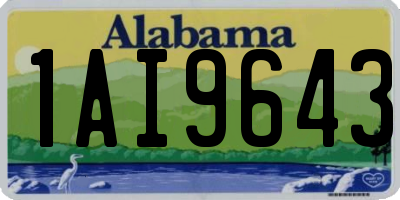 AL license plate 1AI9643