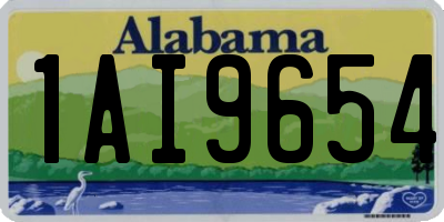 AL license plate 1AI9654