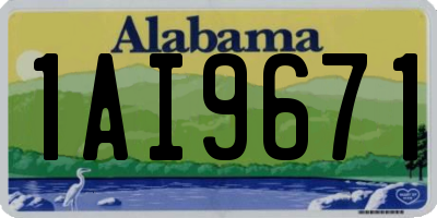 AL license plate 1AI9671