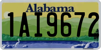 AL license plate 1AI9672