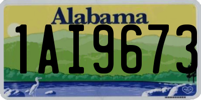 AL license plate 1AI9673