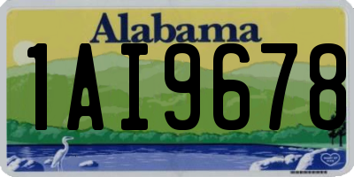 AL license plate 1AI9678