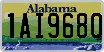 AL license plate 1AI9680
