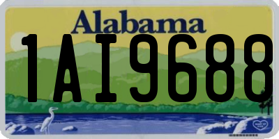 AL license plate 1AI9688