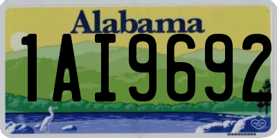 AL license plate 1AI9692