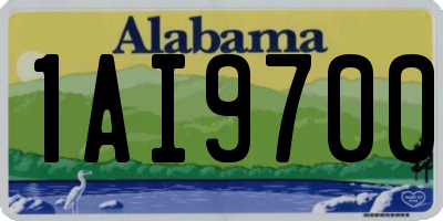 AL license plate 1AI9700