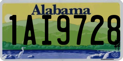 AL license plate 1AI9728