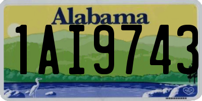 AL license plate 1AI9743