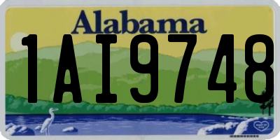 AL license plate 1AI9748