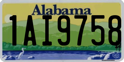 AL license plate 1AI9758