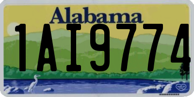 AL license plate 1AI9774