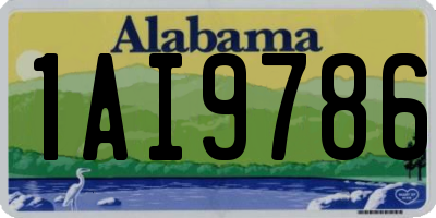 AL license plate 1AI9786