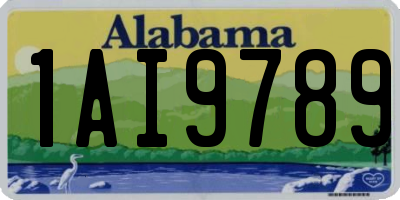 AL license plate 1AI9789